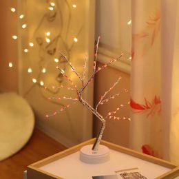 Night Lights Color table lamp led firefly tree light full of stars birthday gift