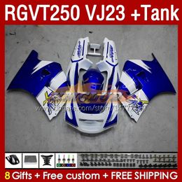 Fairings Kit & Tank For SUZUKI RGV250 SAPC VJ23 RGVT250 RGV-250CC 97 98 blue factory Bodywork 161No.11 RGVT-250 RGV-250 Panel RGVT RGV 250 CC 250CC 1997 1998 ABS Fairing