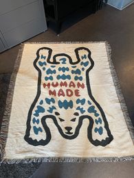 Blankets Japanese trend player Human made Polar Bear nap blanket Luxury blanket design