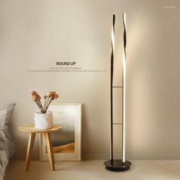 Floor Lamps Nordic LED Lamp Dimming Living Room Bedside Bedroom Light Lighting Stand Indoor De Standing