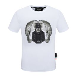 PLEIN BEAR T SHIRT Mens Designer Tshirts Brand Clothing Rhinestone PP Skull Men T-SHIRT ROUND NECK SS STONES Classical Hip Hop Streetwear Tshirt Top Tees PB 160662