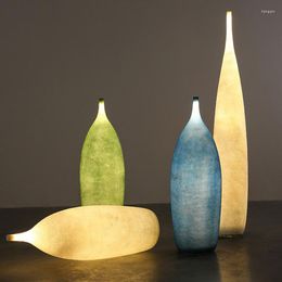 Floor Lamps Nordic Novel LED Colorful Resin El Lobby Indoor Art Vase Vertical Lights Living Room Restaurant Lighting Fixtures