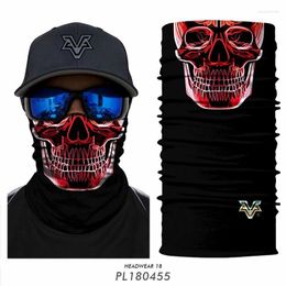 Bandanas Scary Skull Bandana Mask Wind Proof Half Face Scared Sun Protection Paintball Ciclismo Braga Warmer Fishing Skiing Men