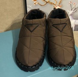 women short boot low heel rounded cap toe Snow booties factory Footwear