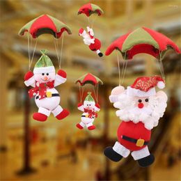 Christmas Decorations Skydiving Santa Claus Doll Home Pendants Mall Store Hanging Ornament Craft Gifts Parachutes