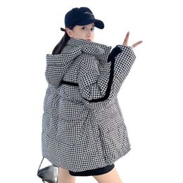 Women's Down Parkas Houndstooth Plaid Cotton Coat Women's Jacket 2022 New Korean version Winter Down Padded Parkas Thick Warm Bread Clothes Tide Top T221011