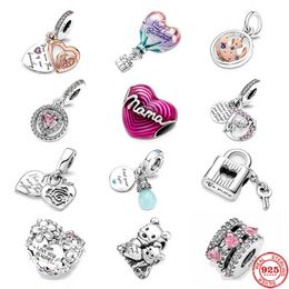 925 Sterling Silver Dangle Charm Women Beads High Quality Jewellery Gift Sparkling Bulb Pacifier Balloon Angel Wings Dangle Bead Fit Pandora Bracelet DIY 22447788