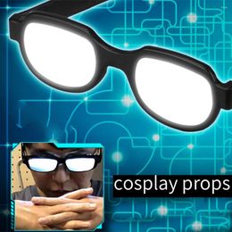 Party Masks Japan Anime Eyewear Detective Cosplay Costumes LED Light Glasses Carnaval Online Show Funny Props