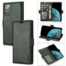 Retro Magnetic Flip Phone Cases for Samsung Galaxy S22 Ultra S20 Plus S20FE Note20 Note10 Pro A13 A51 5G A71 A12 A32 A52 A72 3 Card Slots Frosted Leather Wallet Shell