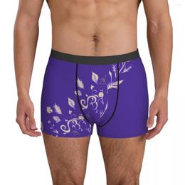 Underpants Vintage Lavender Underwear Purple Floral Dilly Sicat Males Shorts Briefs Elastic Trunk Trenky Customs Plus Size