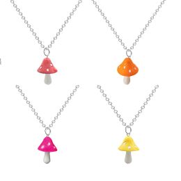 Pendant Necklaces Mushroom Shape Dangle Earrings Sweet Fresh Chic Charm Drop For Women Girls 3D Cute Funny Simation Food Delivery 202 Am5Wx