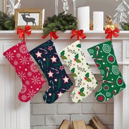 Designed Linen Christmas Socks For Xmas Tree Decoration Hanging Custom Party Holiday Supplies Gift