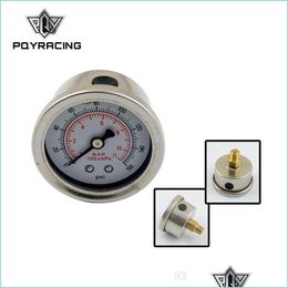 Oil Pressure Gauge Pqy Racing - Fuel Pressure Gauge Liquid 0-100 Psi / 0-160Psi Oil Black/White Face Pqy-Og33 Drop Delivery 2022 Mobi Dhumn