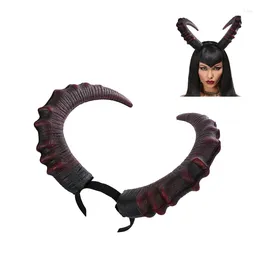 Party Masks Gothic Headband Cosplay Cute Hair Accessories Long Devils Horn Carnival Bandana Hairband Lolita Halloween