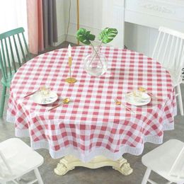 Table Cloth Round Dining Cover PVC Plastic Waterproof And Oil-proof Anti-scalding Large Tablecloth Elegant Fabric Kitchen Decor