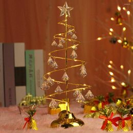 Christmas Decorations LED Crystal Tree Light Lamp Creative Clear Diamond Shape Table Stand For Home Decor Desk Gift