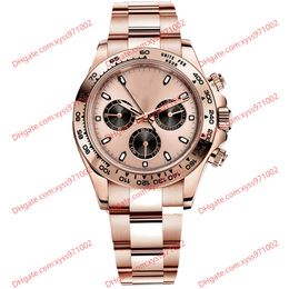 Men's Watch Quality Manufactured by Factory Asia 2813 Automatic Mechanical Watch 116505 40mm Pink dial Rose Gold strap stainless Steel watches no timer m116505-0009