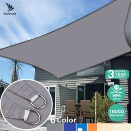 Shade 5x3M4x3M Waterproof Large Sun Shelter Sunshade Protection Outdoor Canopy Garden Patio Pool Shade Sail Awning Camping Shade Net 221010