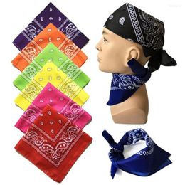 Bandanas Hip-hop Dancing Bandana Party Holiday Travel Polyester Cotton Printing Square Scarf Head Band Rock Hair Accessories Headwear