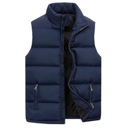 Mens Vests Fashion Vest Sleeveless Stand Collar Zipper Winter Outdoor Parkas Jackets Classical Outerwear Solid Color Down Coat 221010