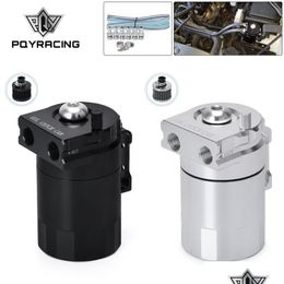 Fuel Tank Baffled Aluminum Oil Catch Can Reservoir Tank / With Filter Black Sier Pqy-Tk64 Drop Delivery 2022 Mobiles Motorcycles Part Dhfur