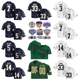 NCAA Football College 14 DeShone Kizer Jersey 5 Manti Teo 5 Everett Golson 7 Will Fuller V 3 Michael Floyd 33 Josh Adams University Embroidery For Sport Fans High/Top