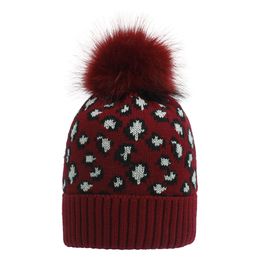 Knitted Hat Pom Fur Ball Beanies Women Winter Wool Knitting Hats Outdoor Keep Warm Beanie Caps YSJ49