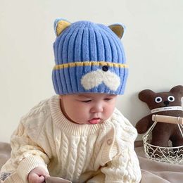 Autumn Winter Infant Baby Kids Knitted Hat Cartoon Cute Dog Ear Caps Children Skull Beanies Thick Warm Hats Fit 5M-2Y