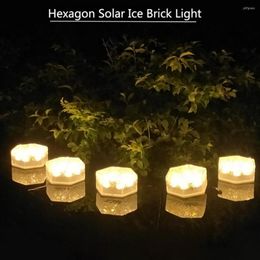 Useful Solar Brick Lamp Easy To Instal Ice Light Creative Landscape Waterproof LED