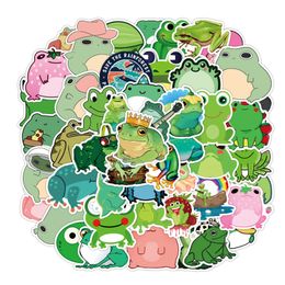 50PCS frog stickers Cartoon for Teen Kids Water Bottle Cool Waterproof Decal for Girl Laptop Bicycle Skateboard Phone Computer Guitar