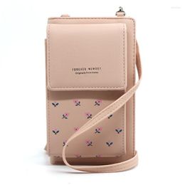 Wallets Women Floral Pu Leather Multifunctional Mobile Phone Female Solid Colour Travel Coin Purses Ladies Card Holder Passport