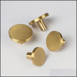Handles Pulls Der Knobs Solid Brass Handles For Furniture Wardrobe Cabinet Doors Kitchen Dresser Pl Handle With Screws Drop Delivery Dhxl6