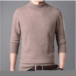 Men's Sweaters Half turtleneck Cashmere pullover men sweater clothes for 2022 autumn winter sueter hombre robe pull homme hiver mens G221010