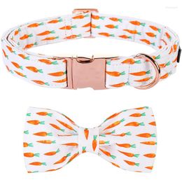 Dog Collars Unique Style Paws Personalized Easter Collar Carrot With Bow Tie Pet For Large Medium Small