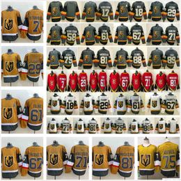 Jersey 2021 Reverse Retro Vegas Golden Knights 29 Marc-Andre Fleury 71 William Karlsson 61 Mark Stone 67 Max Pacioretty Red Gold Hockey''Nhl''Jerseys