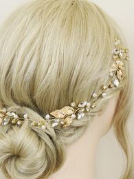 Headpieces Golden Leaves Bridal Headbands Handmade Party Hairband Simple Women And Girls Hair Vine Wedding Accessories For Banquet