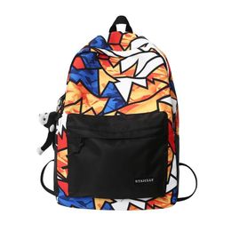 Backpack Colourful Character Women Handsome Metaverse School Bag Multiple Pockets Travel Female Books BagBackpack 2208004