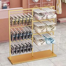 Clothing Storage Shopping Mall Store Hanger Shelves Gold Women's Wear Children's Underwear Skirt Display Clothes Rack