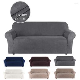 Chair Covers Suede Sofa Cover Elastic Seat Cushion Stretch Slip Resistant Couch For Living Room Decor Home Funda
