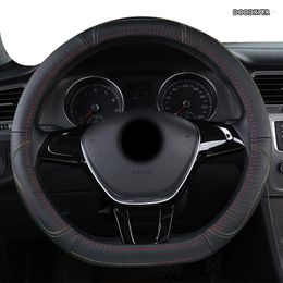 Steering Wheel Covers DOODRYER Leather Car Cover For Luxgen U7 U5 U6 M7 V7 S5 S6