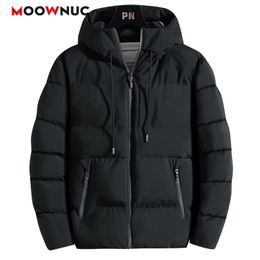Mens Down Parkas Fashion Parkas Male Thick Winter Overcoat Mens Casual Jacket Hat Warm Long Windbreaker Classic Windproof Business Hombre 221010
