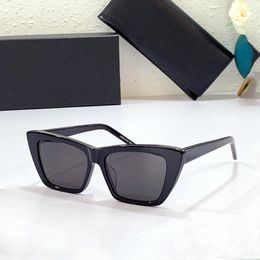 Sonnenbrille 2022 Französisch Luxus -Design SL276 Hochqualitätsdamen Retro Cateye Gläser Sl276mica mit Originalkoffer