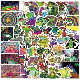 50PCS Rainbow frog stickers Cartoon for Teen Kids Water Bottle Cool Waterproof Decal for Girl Laptop Bicycle Skateboard Phone Computer Guitar Travel Case