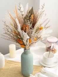 Faux Floral Greenery All Over The Sky Stars Reed Rabbit Tail Flower Bouquet Home Decoration Pieces Pu Fan Dust Eternal Life Flower 221010