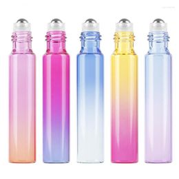 Storage Bottles 10ml Clear Glass Essential Oil Roller With Balls Lip Balms Roll On For Travel Cosmetic Container