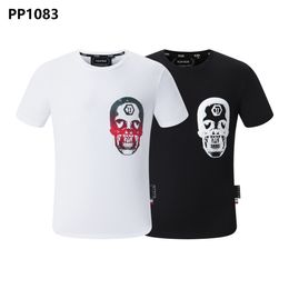 PLEIN BEAR T SHIRT Mens Designer Tshirts Brand Clothing Rhinestone PP Skull Men T-SHIRT ROUND NECK SS STONES Classical Hip Hop Streetwear Tshirt Top Tees PB 160672