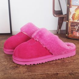 Wool slippers Designer indoor sneakers keep warm Men Women Solid color Black Sequins khaki wine red pink Graffiti leisure time UBG trainers size 35-45 Lazy shoes Bento