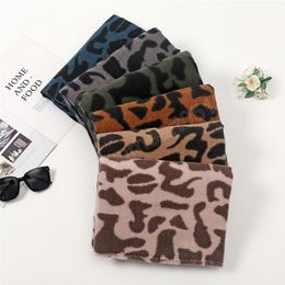 Autumn Winter Fashion Spain Winter Cashmere Hijab Scarf Leopard Dot Fringe Pashmina Stole Thick Blanket Shawls Wrap Foulards