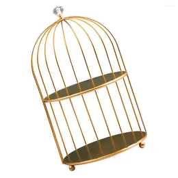 Hooks Makeup Cosmetic Stand Creative Birdcage Shape Cake Home Party Cupcake For Decor