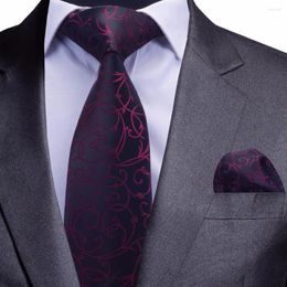 Bow Ties GUSLESON Quality Tie Set For Men Blue Floral And Handkerchief Silver Necktie Man Corbatas Hombre Pocket Square Wedding